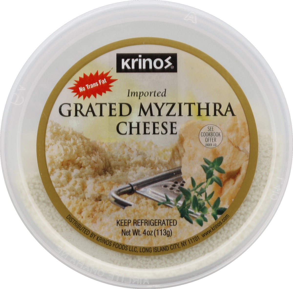 slide 3 of 3, Krinos Grated Myzithra Cheese, 4 oz