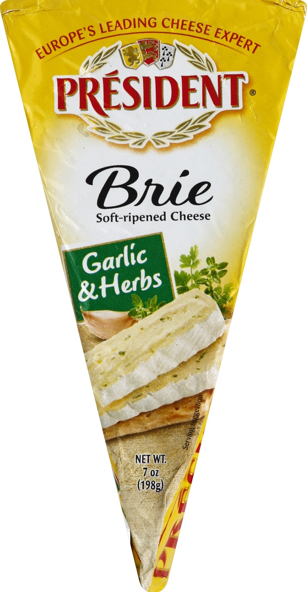 slide 6 of 7, Président Garlic And Herbs Brie, 7 oz