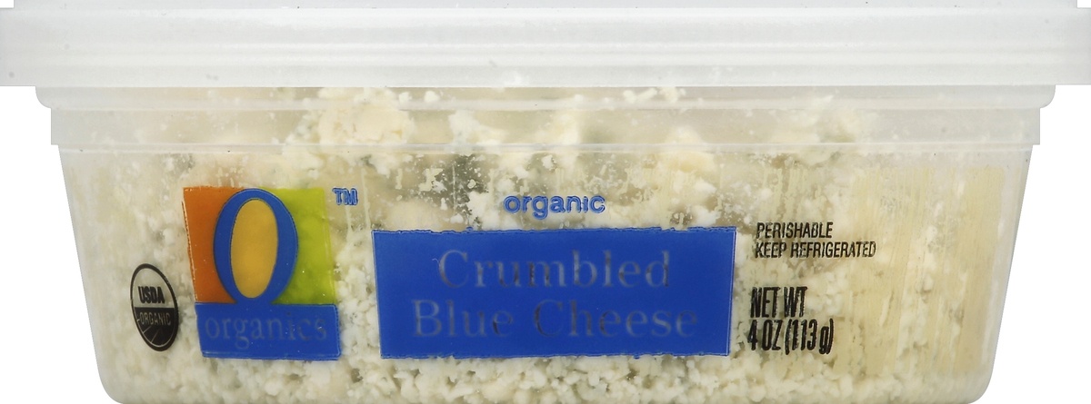 slide 2 of 3, O Organics Organic Cheese Blue Crumbled, 4 oz