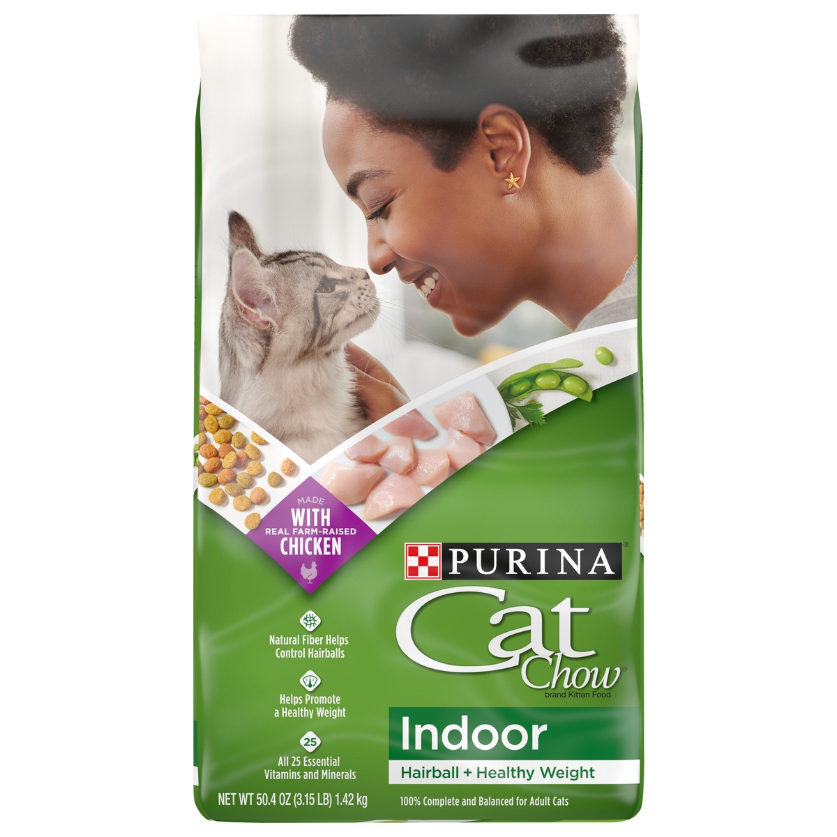 slide 1 of 1, Purina Cat Chow Indoor Cat Food, 3.15 lb