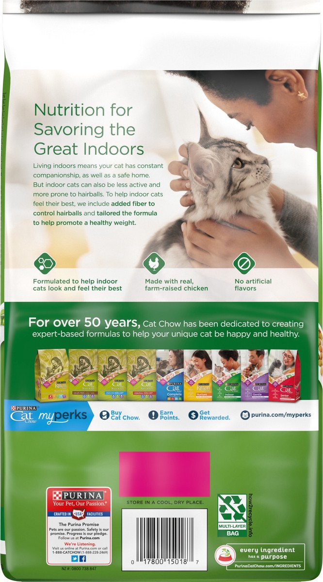 slide 5 of 9, Cat Chow Purina Cat Chow Indoor Dry Cat Food, Hairball + Healthy Weight, 3.15 lb
