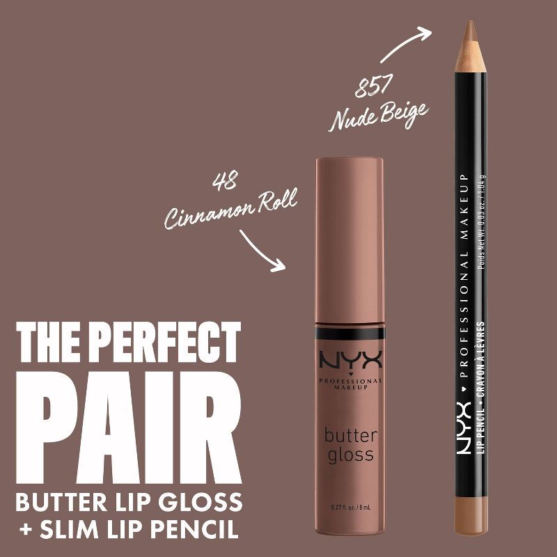 slide 5 of 8, NYX Professional Makeup Butter Lip Gloss - 48 Cinnamon Roll - 0.27 fl oz, 0.27 fl oz