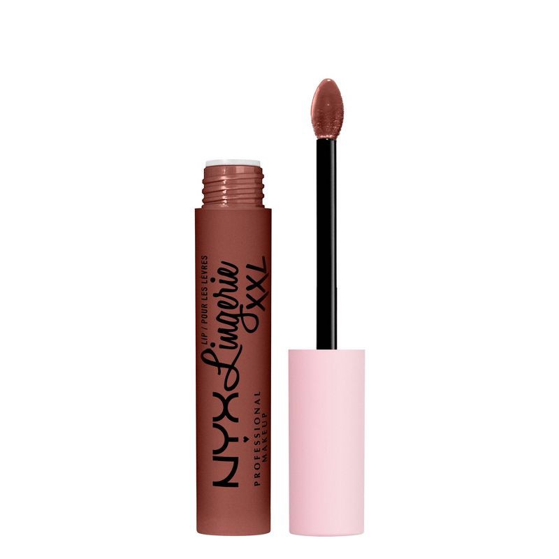 slide 1 of 9, NYX Professional Makeup Lip Lingerie XXL Smooth Matte Liquid Lipstick - 16hr Longwear - 10 Low Cut - 0.13 fl oz, 0.13 fl oz