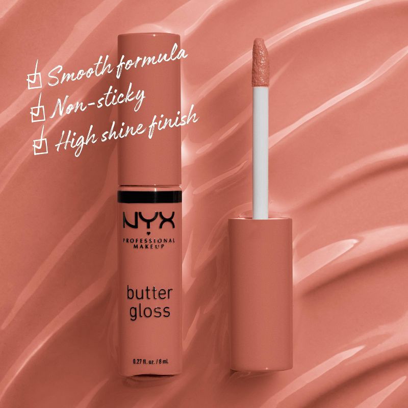 slide 4 of 8, NYX Professional Makeup Butter Lip Gloss - 45 Sugar High - 0.27 fl oz, 0.27 fl oz