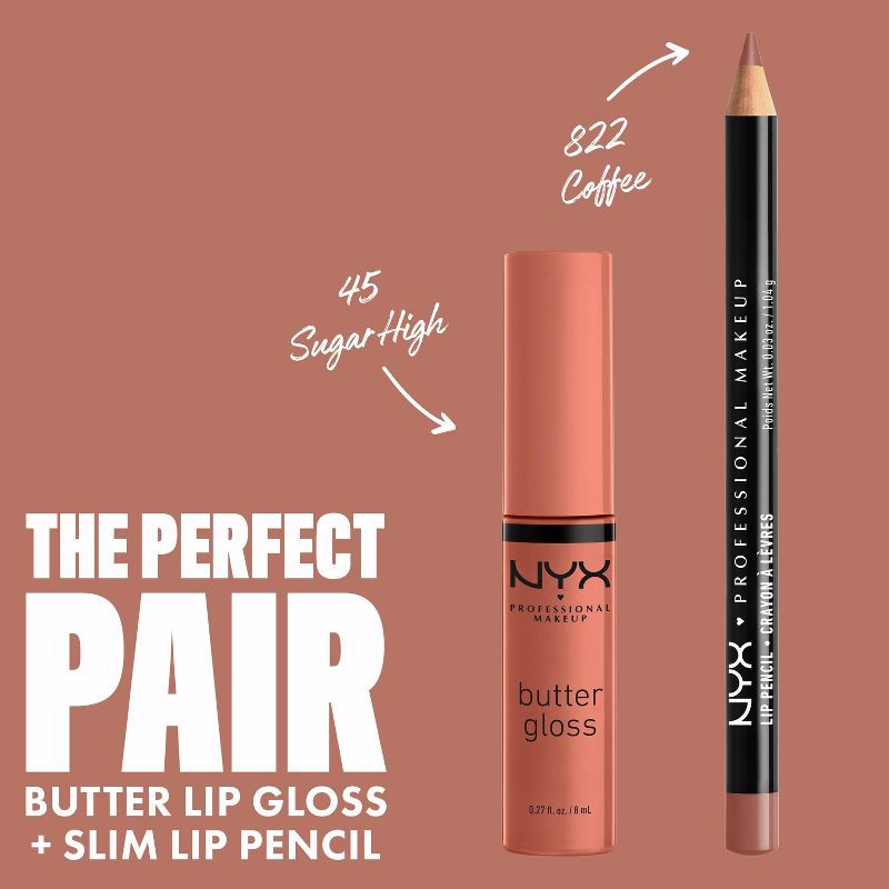 slide 5 of 8, NYX Professional Makeup Butter Lip Gloss - 45 Sugar High - 0.27 fl oz, 0.27 fl oz