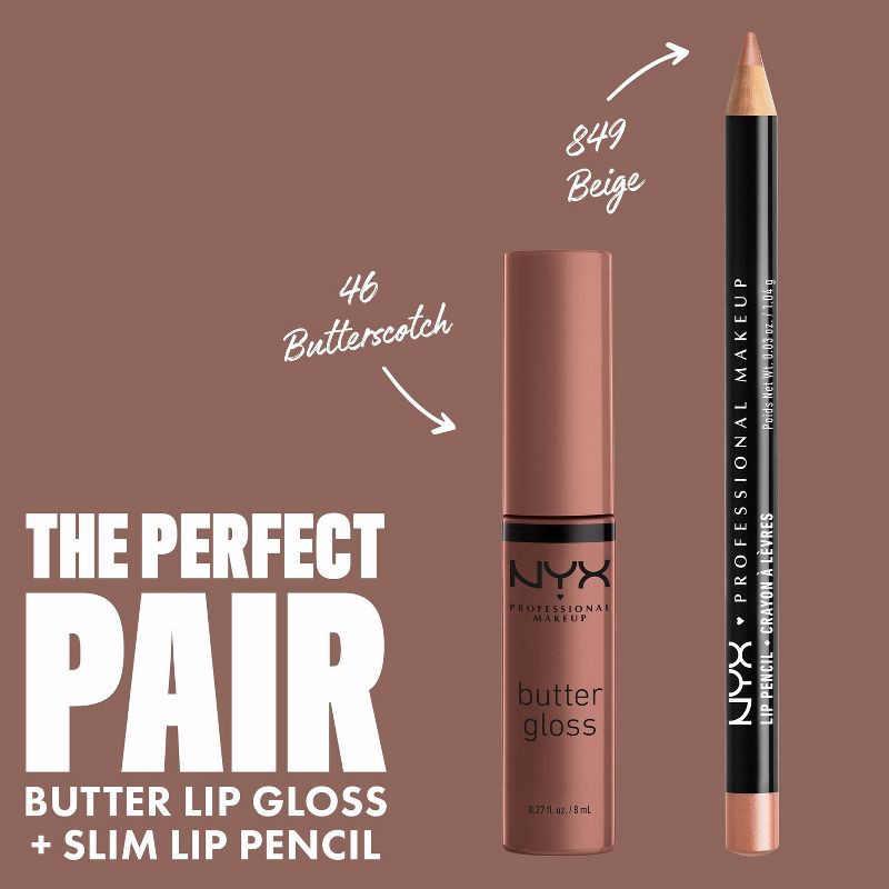 slide 5 of 9, NYX Professional Makeup Butter Lip Gloss - 46 Butterscotch - 0.27 fl oz, 0.27 fl oz