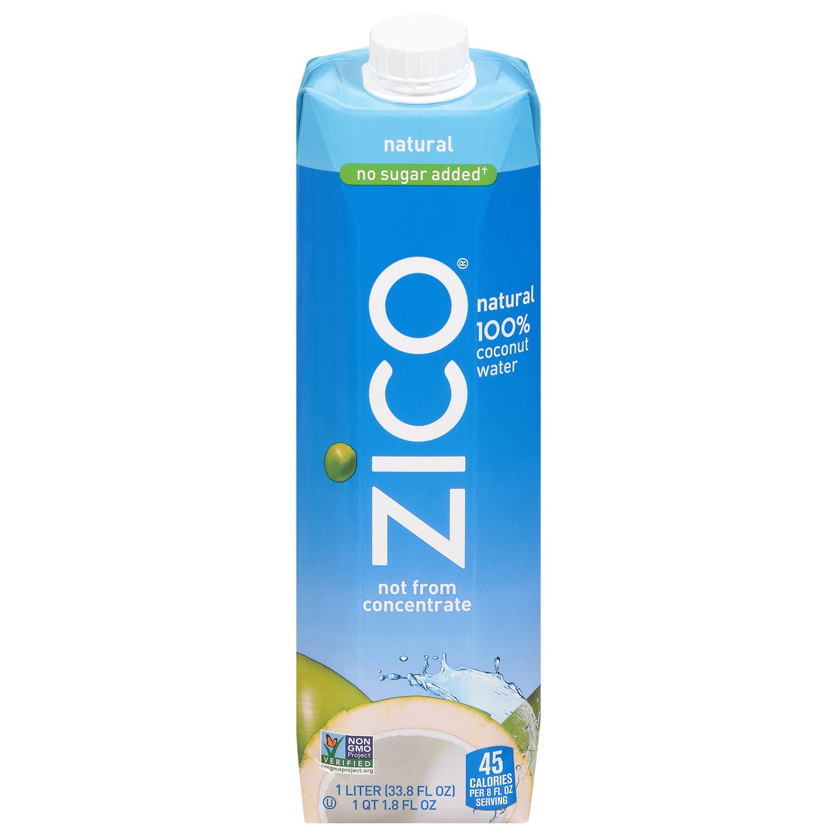 slide 1 of 4, Zico Natural Coconut Water - 33.8 fl oz, 33.8 fl oz