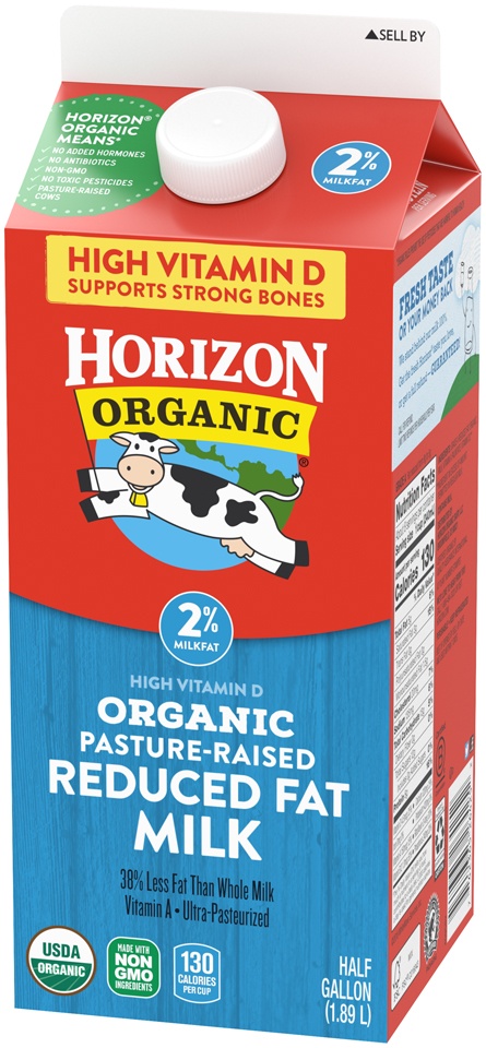slide 5 of 8, Horizon Organic 2% Reduced Fat High Vitamin D Milk, Half Gallon, 64 fl oz