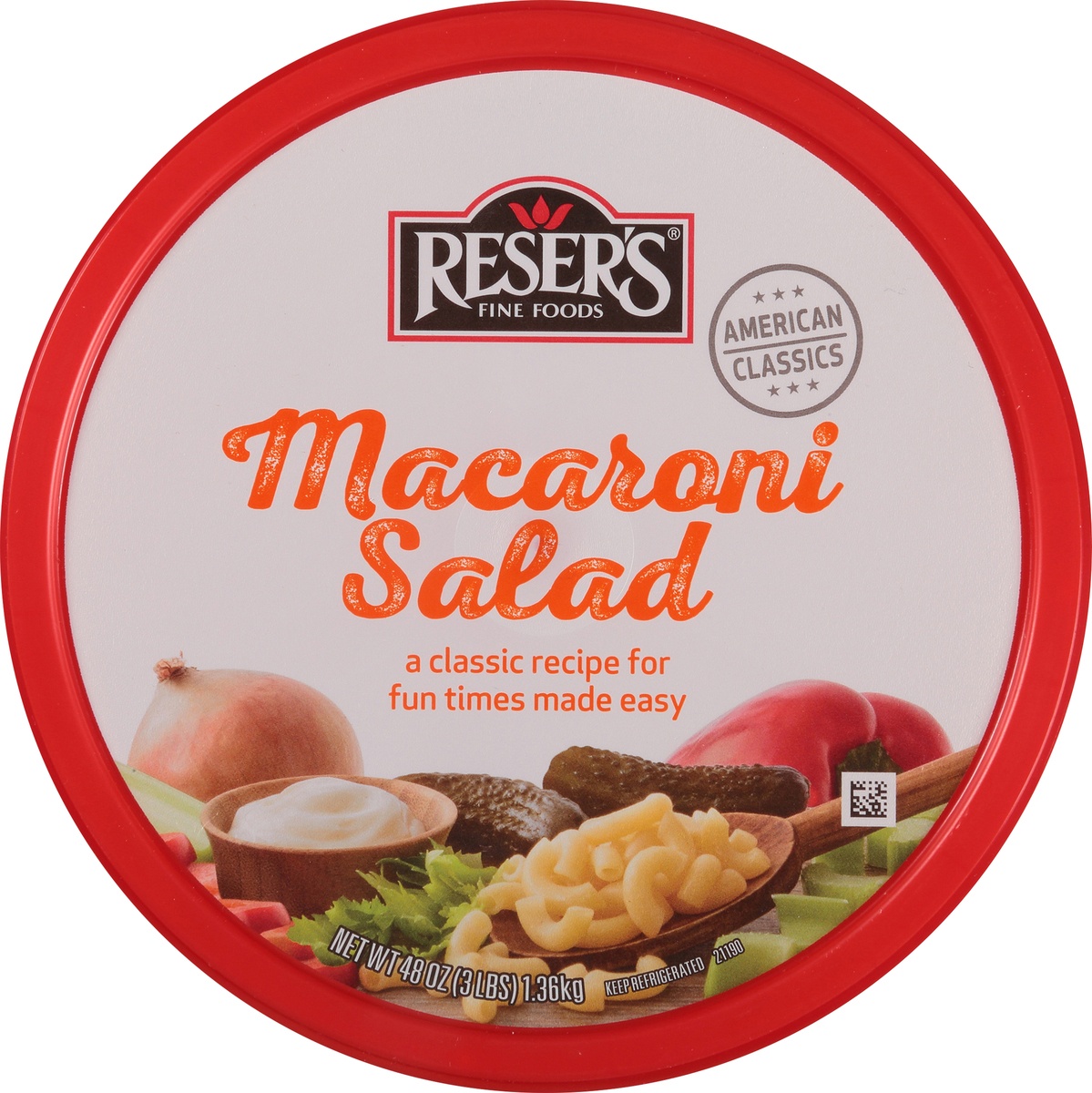 slide 7 of 7, Reser's Macaroni Salad, 48 oz