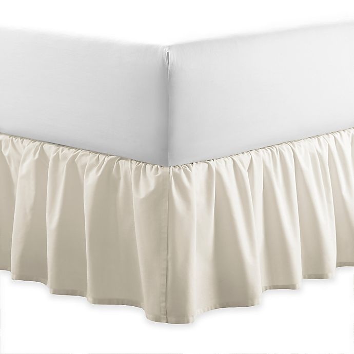 slide 1 of 2, Laura Ashley Ruffle Twin Bed Skirt - Light Beige, 1 ct