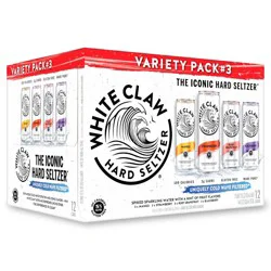 White Claw Hard Seltzer Variety Pack #3 - 12pk/12 fl oz Cans