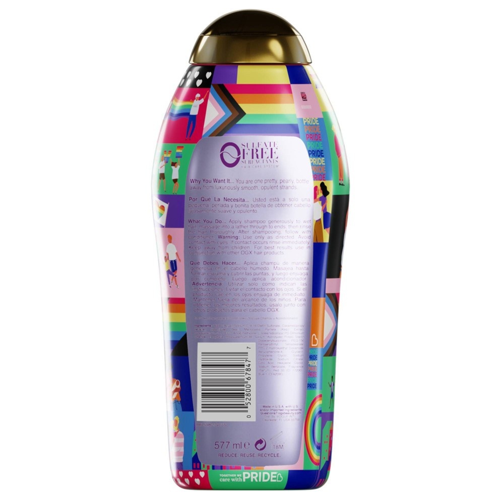 slide 2 of 5, OGX Care with Pride Liquid Pearl Shampoo, 19.5 fl oz