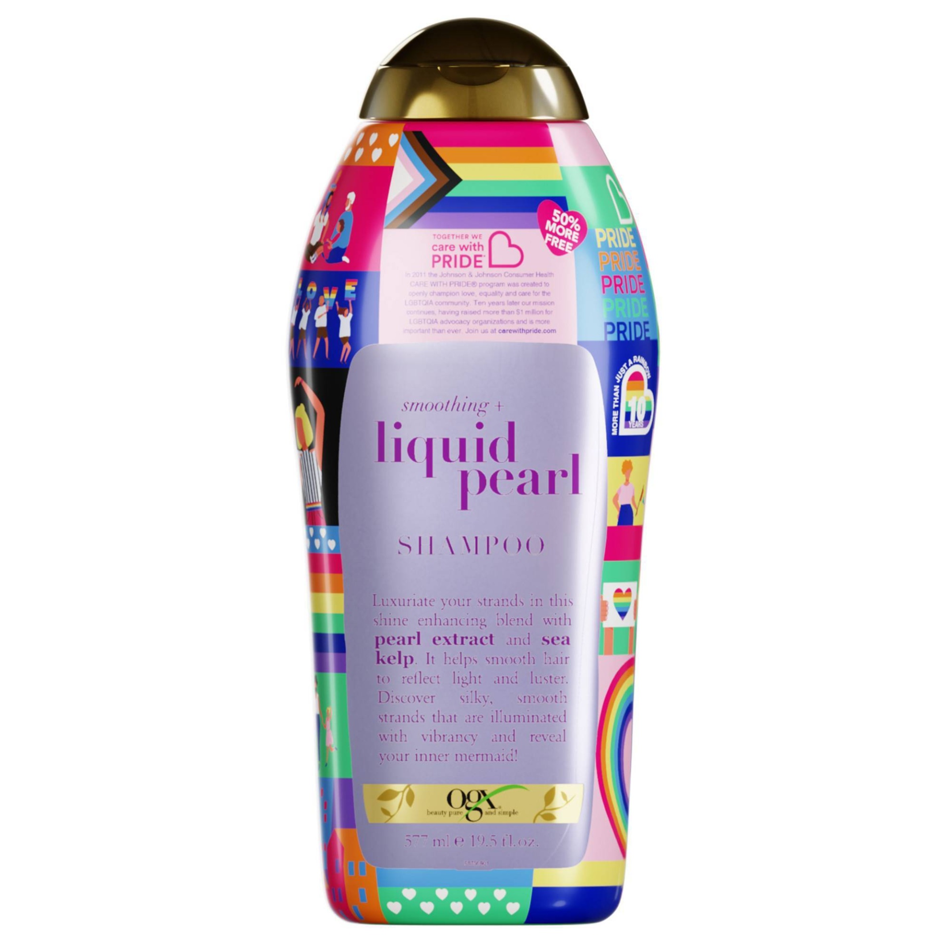 slide 1 of 5, OGX Care with Pride Liquid Pearl Shampoo, 19.5 fl oz