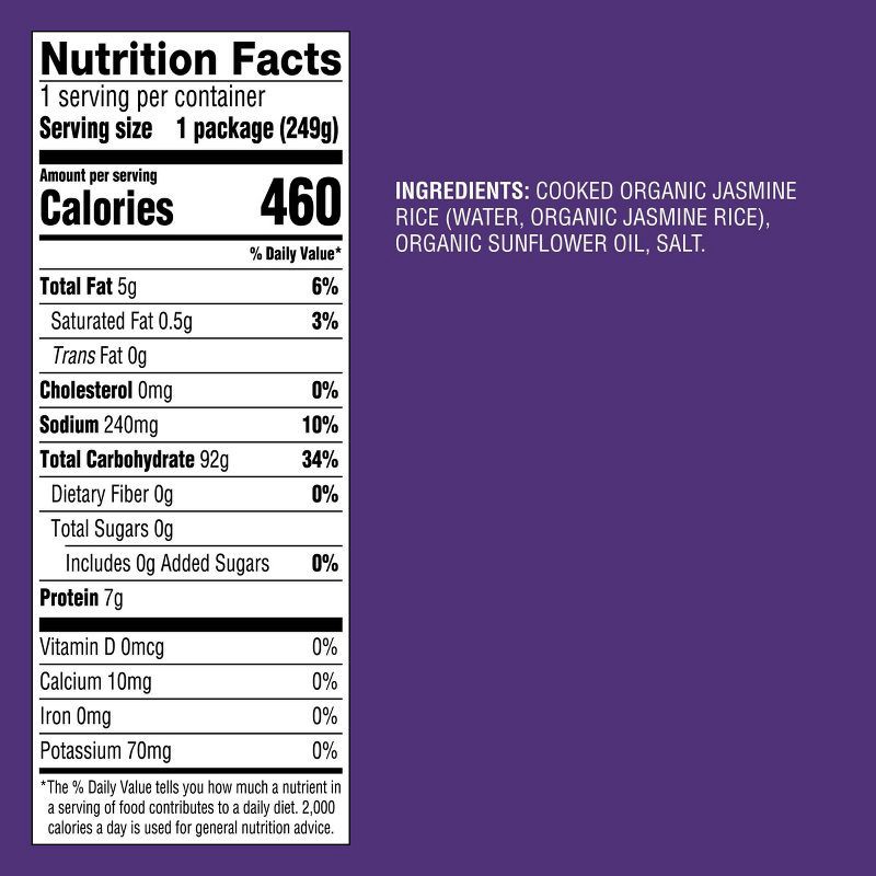 slide 4 of 4, 90 Second Organic Jasmine Rice Microwavable Pouch - 8.8oz - Good & Gather™, 8.8 oz