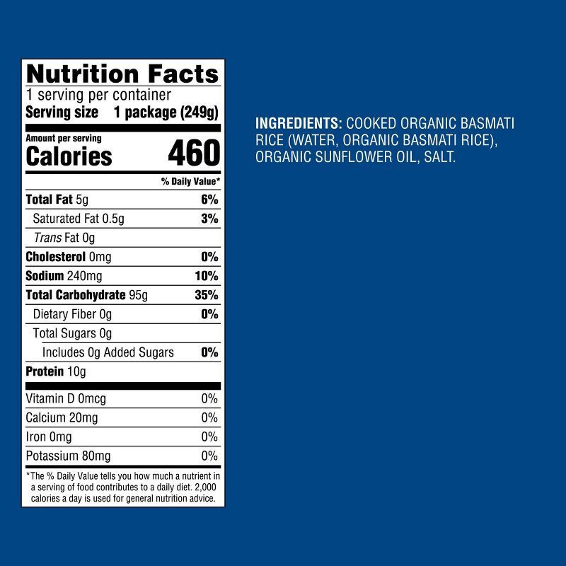 slide 4 of 4, 90 Second Organic Basmati Rice Microwavable Pouch - 8.8oz - Good & Gather™, 8.8 oz