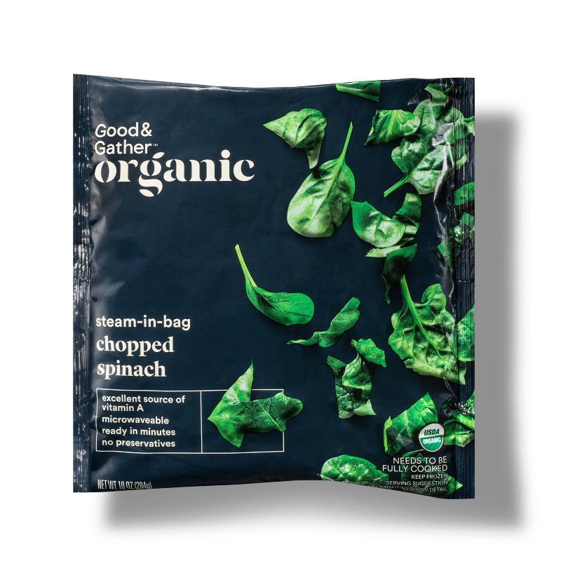 slide 1 of 3, Frozen Organic Spinach - 10oz - Good & Gather™, 10 oz