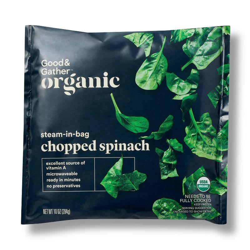 slide 1 of 3, Frozen Organic Spinach - 10oz - Good & Gather™, 10 oz