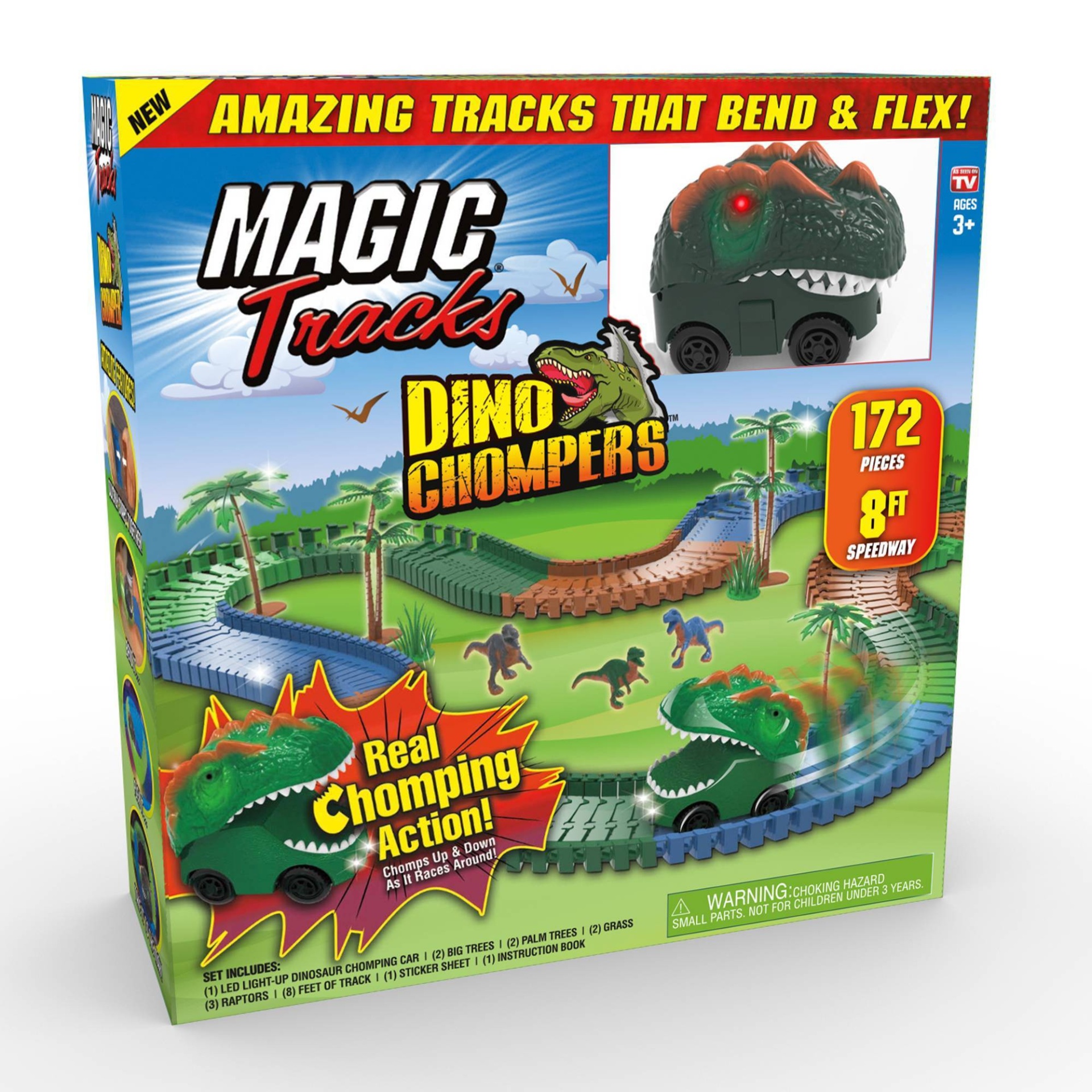 slide 1 of 5, As Seen on TV Magic Tracks Dino Set, 1 ct