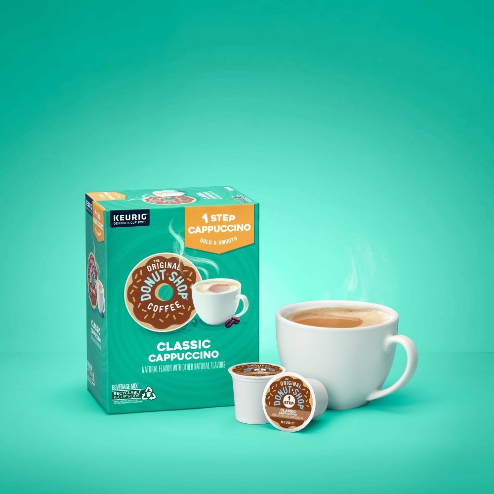 slide 7 of 9, The Original Donut Shop Classic Cappuccino Dark Roast Coffee - Single Serve Pods - 20ct, 20 ct