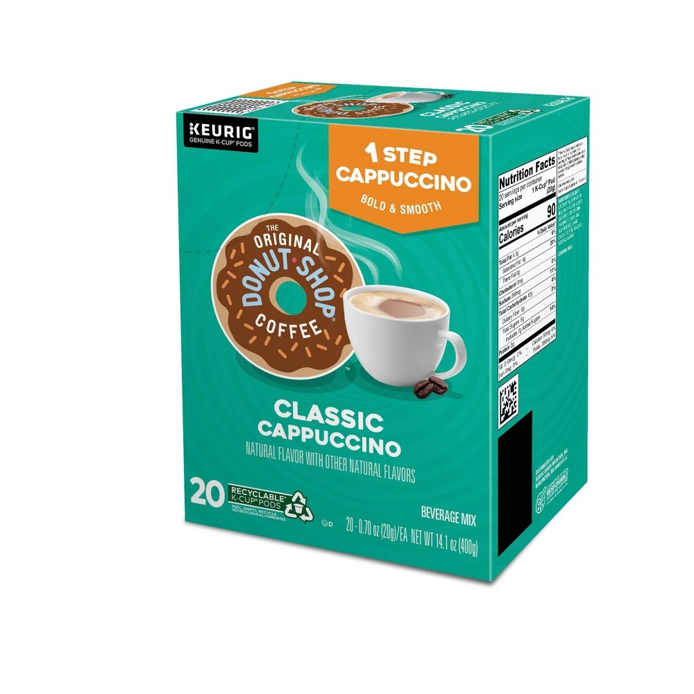 slide 8 of 9, The Original Donut Shop Classic Cappuccino Dark Roast Coffee - Single Serve Pods - 20ct, 20 ct