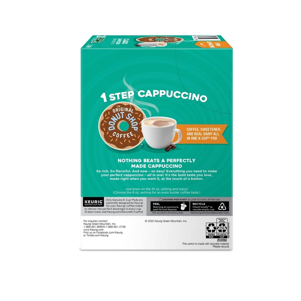 slide 9 of 9, The Original Donut Shop Classic Cappuccino Dark Roast Coffee - Single Serve Pods - 20ct, 20 ct
