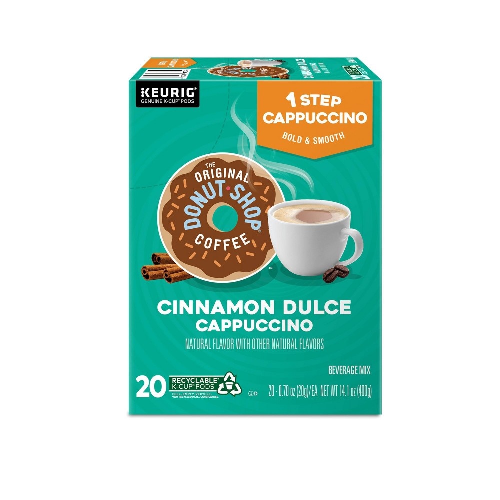 slide 4 of 9, The Original Donut Shop Cappuccino Cinnamon Dulce Dark Roast Coffee - Single Serve Pods - 20ct, 20 ct