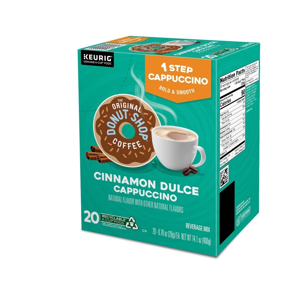 slide 2 of 9, The Original Donut Shop Cappuccino Cinnamon Dulce Dark Roast Coffee - Single Serve Pods - 20ct, 20 ct