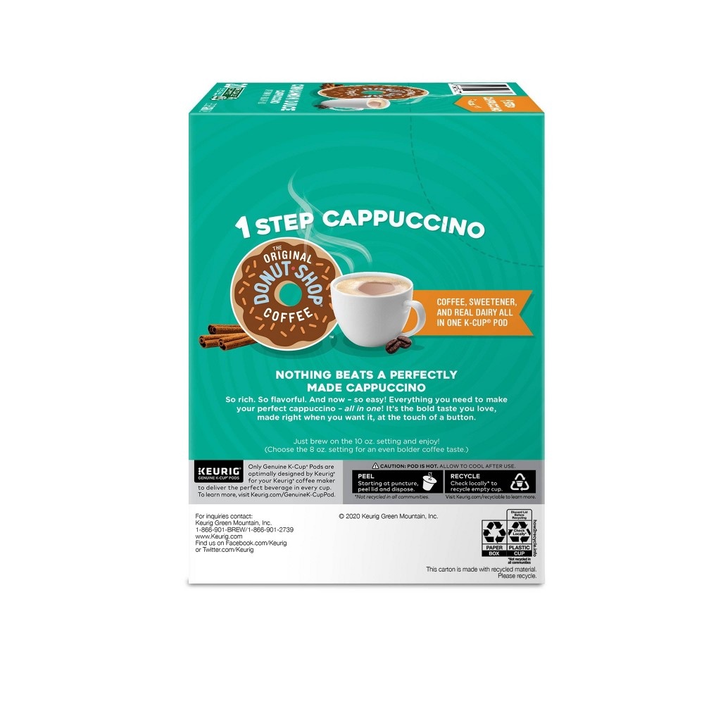 slide 9 of 9, The Original Donut Shop Cappuccino Cinnamon Dulce Dark Roast Coffee - Single Serve Pods - 20ct, 20 ct