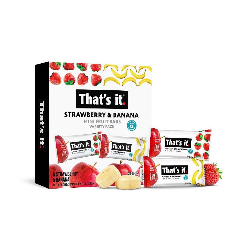 slide 1 of 6, That's It. Strawberry Banana Mini Fruit Bars - 10ct/7oz, 10 ct; 7 oz