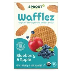 Sprout Organics Sprout Foods Organic Blueberry Apple Wafflez Toddler Snacks - 3.15oz