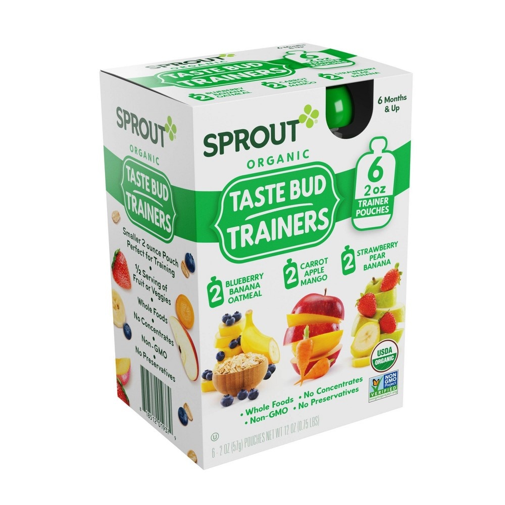 slide 2 of 6, Sprout Foods Organic Flavor Introduction Kit to Fruit Baby Food Pouches - 12oz/6pk, 6 ct; 12 oz