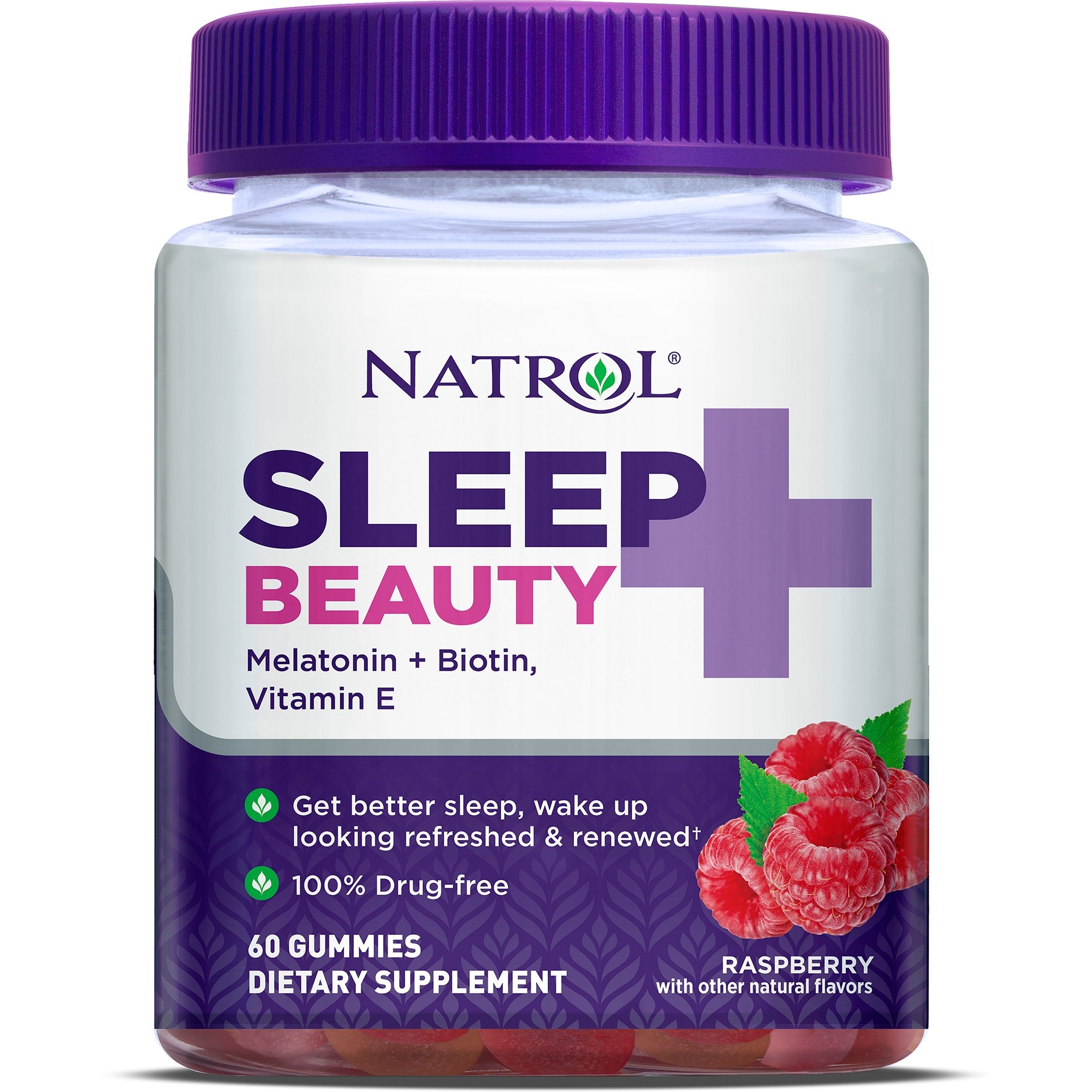 slide 1 of 6, Natrol Sleep + Beauty Sleep Aid Gummies - Raspberry - 60ct, 60 ct