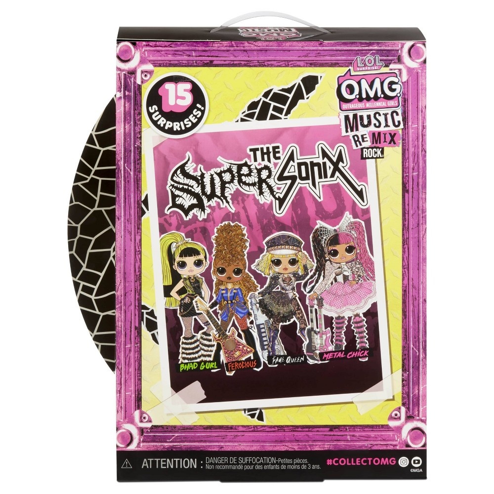 slide 3 of 3, L.O.L. Surprise! OMG Remix Rock Fame Queen and Keytar Fashion Doll, 1 ct