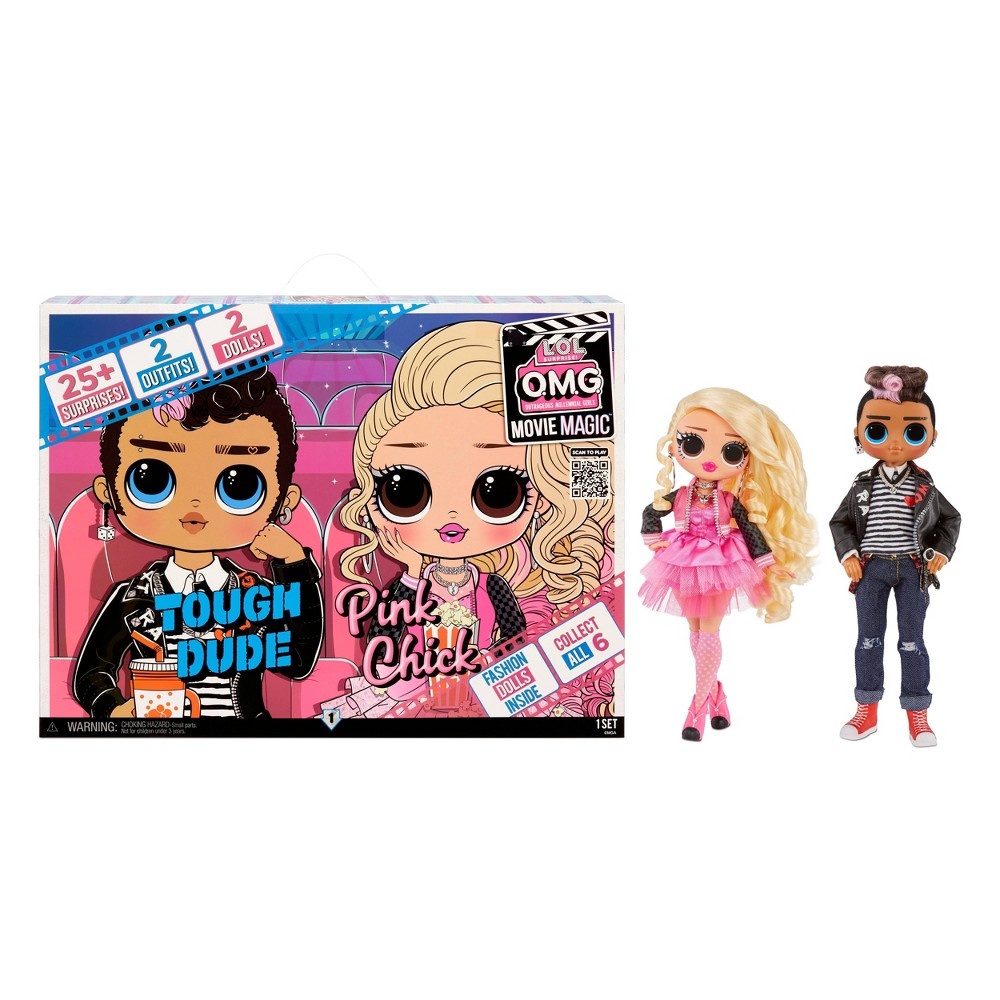 slide 4 of 7, L.O.L. Surprise! O.M.G. Movie Magic Tough Dude and Pink Chick Fashion Dolls, 2 ct