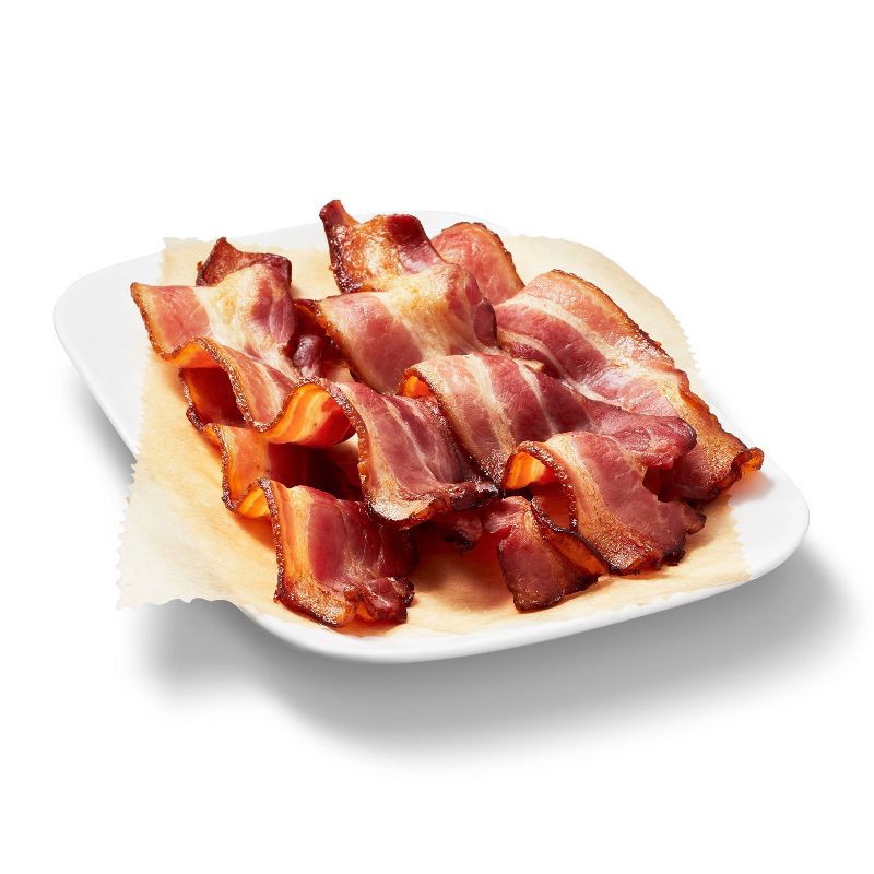 slide 2 of 4, Uncured No Sugar Thick Cut Bacon - 12oz - Good & Gather™, 12 oz