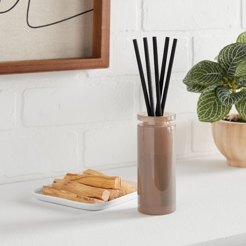 slide 2 of 3, 100ml Cedarwood Musk Black Label Fiber Oil Reed Diffuser - Threshold™: Home Fragrance, Bergamot & Tonka, 100 ml