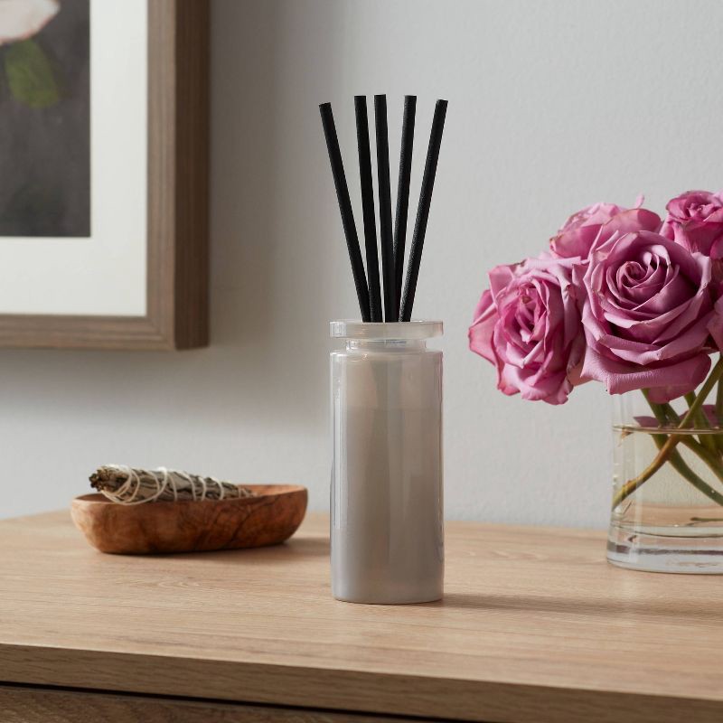 slide 2 of 3, 100ml Wooded Sage Black Label Fiber Oil Reed Diffuser - Threshold™: Aromatherapy, Room Freshener, No Battery, 100 ml