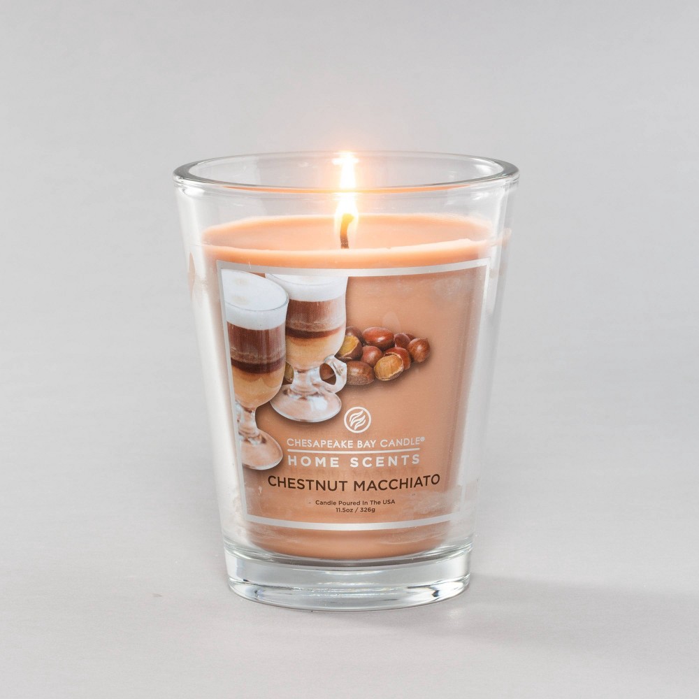 slide 3 of 5, 11.5oz Glass Jar Chestnut Macchiato Candle - Home Scents, 11.5 oz