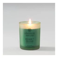 Frosted Glass Escape + Discover Lidded Jar Candle 3.7oz: Soy Blend, Essential Oils - Mind & Body by Chesapeake Bay Candle