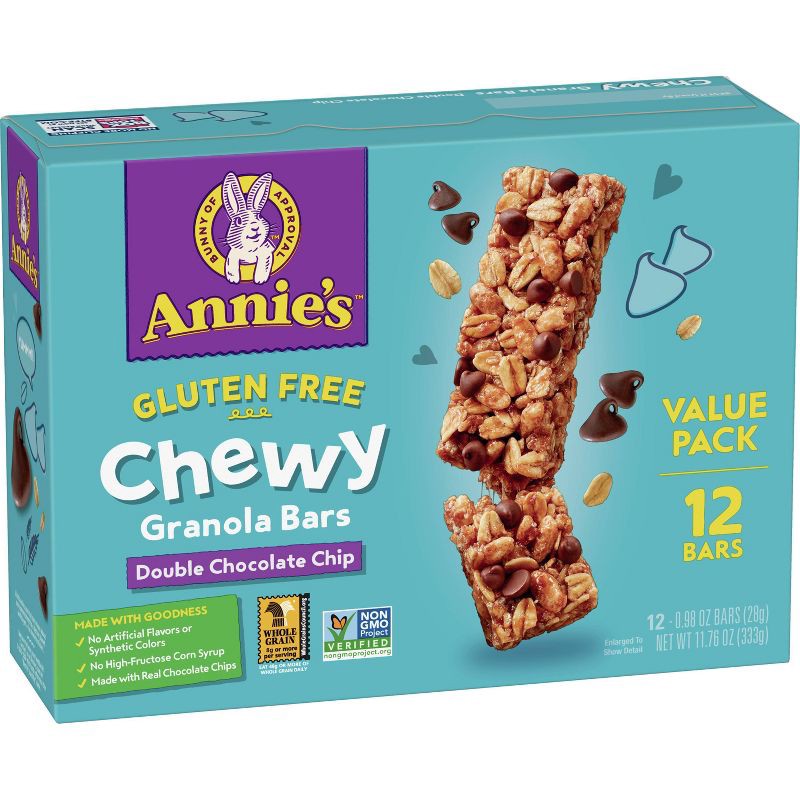 slide 4 of 12, Annie's Organic Gluten Free Double Chocolate Chip Granola Bars Value Pack - 11.7oz, 11.7 oz