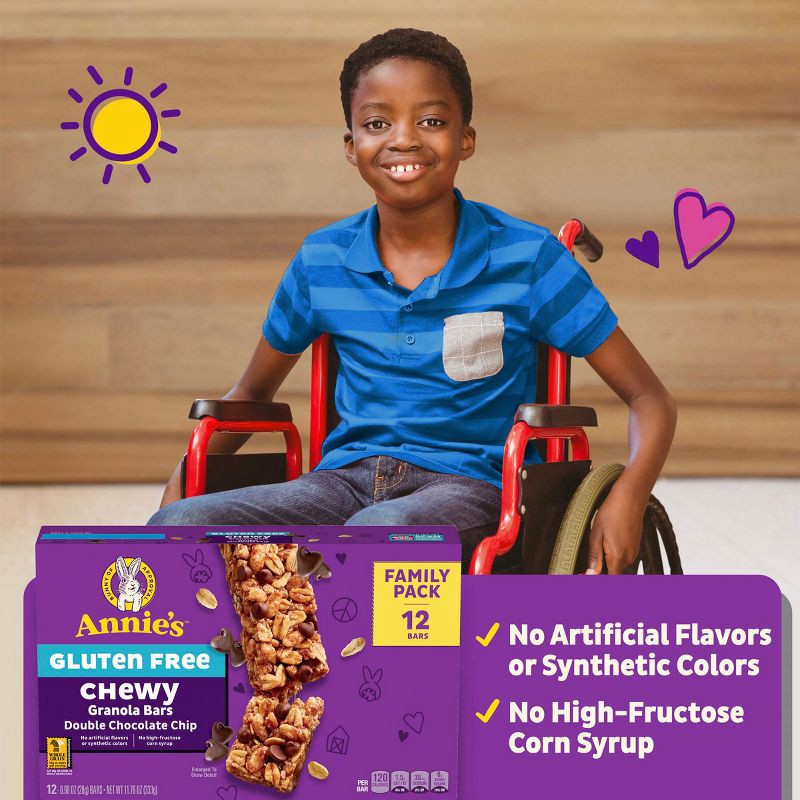 slide 4 of 13, Annie's Organic Gluten Free Double Chocolate Chip Granola Bars Value Pack - 11.7oz, 11.7 oz