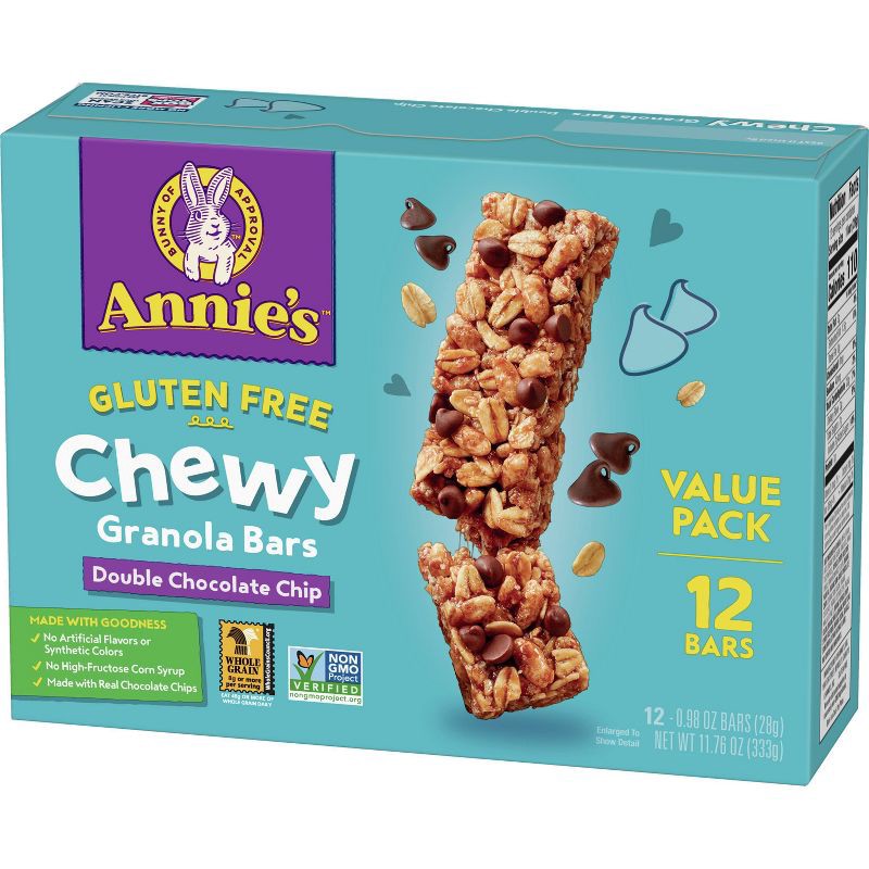 slide 5 of 12, Annie's Organic Gluten Free Double Chocolate Chip Granola Bars Value Pack - 11.7oz, 11.7 oz