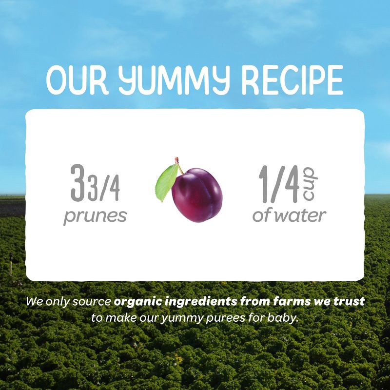 slide 3 of 10, Happy Baby HappyBaby Organics Stage 1 Clearly Crafted Prunes Baby Food Pouch - 3.5oz, 3.5 oz