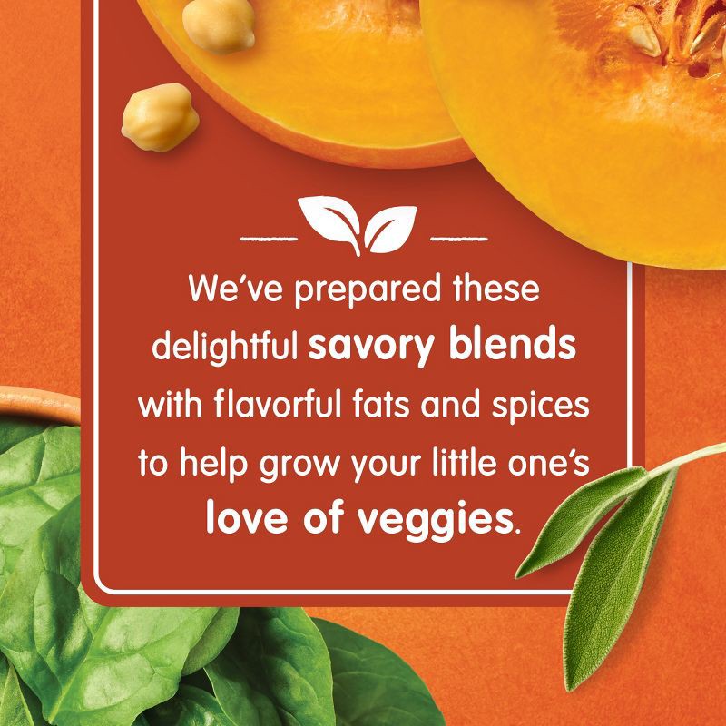 slide 3 of 6, Happy Baby HappyBaby Organics Stage 2 Squash Chickpeas and Spinach with Avocado Oil & Sage Baby Food Pouch - 4oz, 4 oz