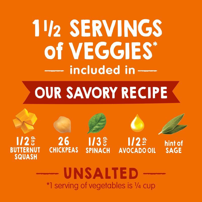 slide 6 of 6, Happy Baby HappyBaby Organics Stage 2 Squash Chickpeas and Spinach with Avocado Oil & Sage Baby Food Pouch - 4oz, 4 oz