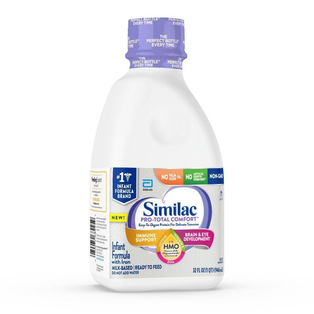 slide 2 of 4, Similac Pro Total Comfort Non GMO Ready to Feed Infant Formula, 32 fl oz