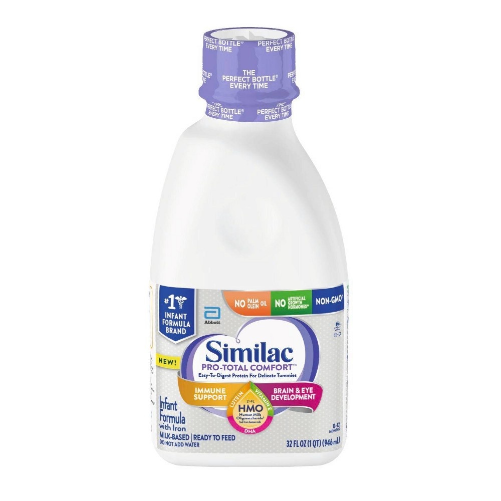 slide 4 of 4, Similac Pro Total Comfort Non GMO Ready to Feed Infant Formula, 32 fl oz