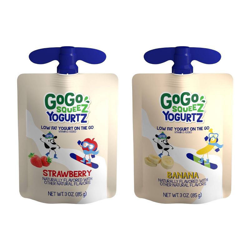 slide 4 of 9, GoGo SqueeZ Kids' Strawberry/Banana YogurtZ - 30oz/16ct, 30 oz, 16 ct