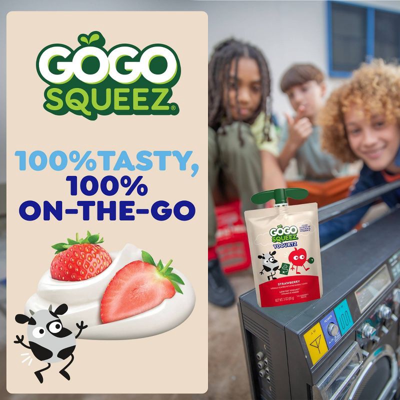 slide 6 of 7, GoGo SqueeZ yogurtZ Low Fat Strawberry & Banana Variety Pack - 3oz/16ct, 3 oz, 16 ct