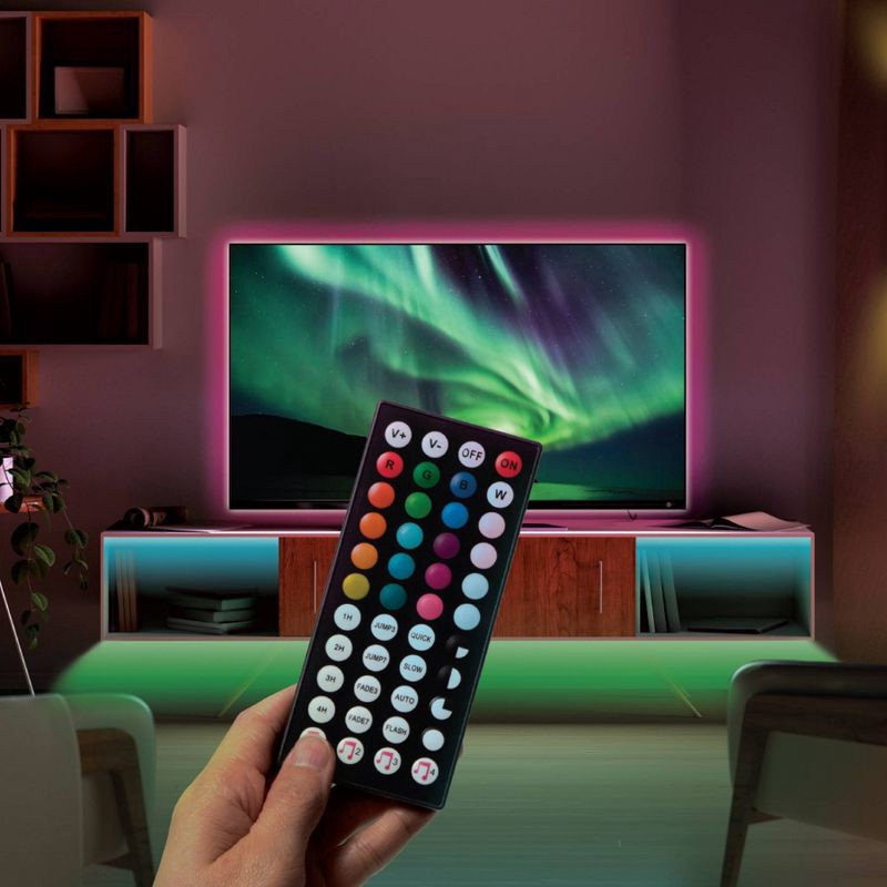 slide 2 of 3, 8.2' LED Music Sync Strip Rope Lights - West & Arrow, 1 ct